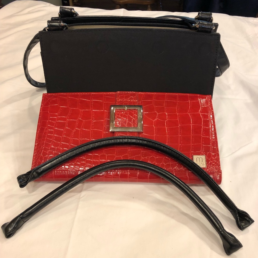 Miche classic base black purse and patent shell